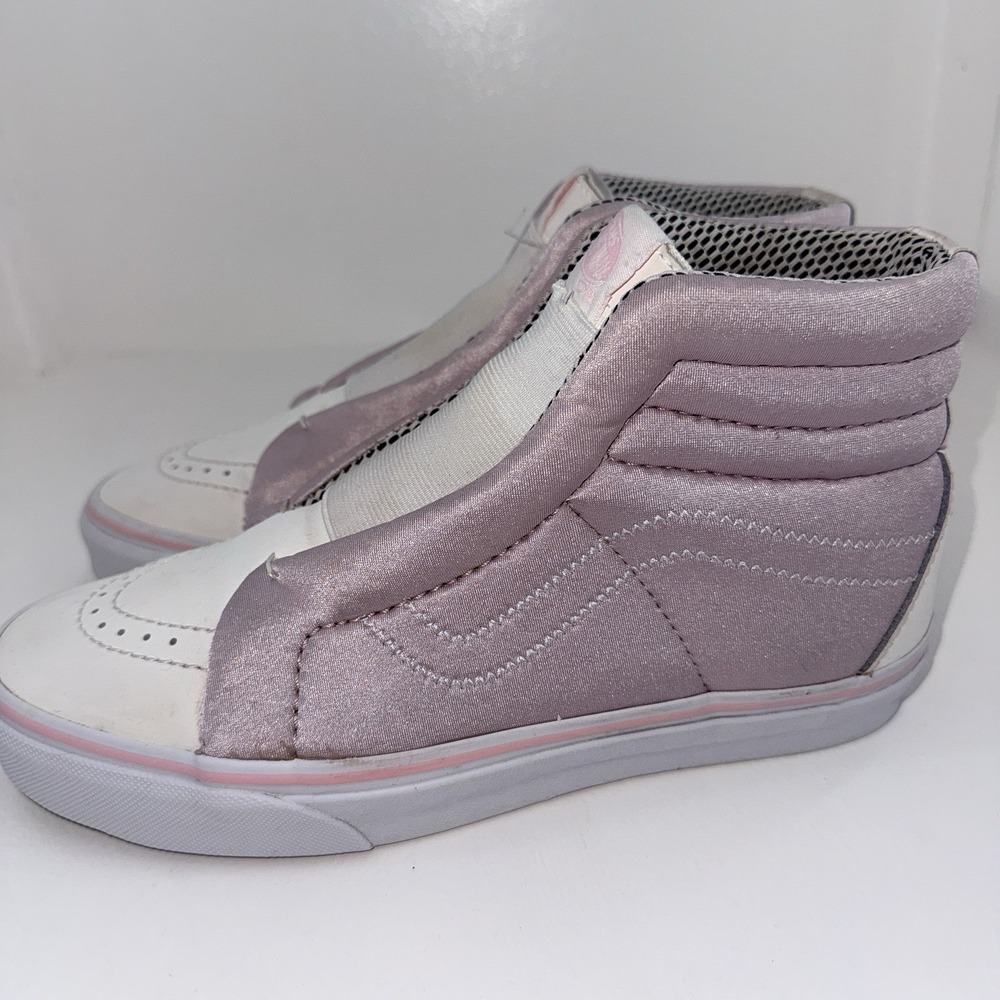 Vans Sk8-Hi Reissue Laceless DX Womens 8.5 Pink White High Top Sneakers